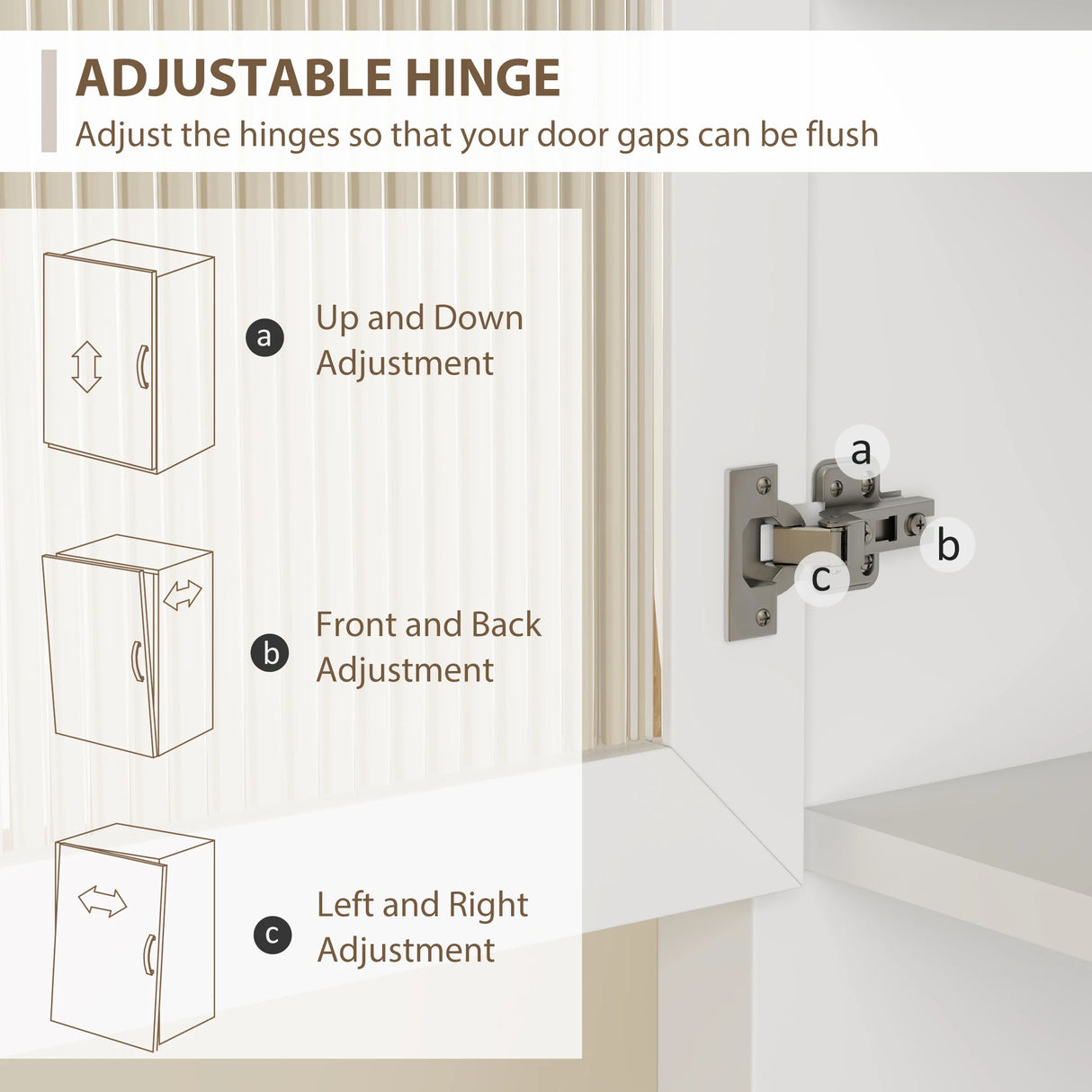 HOMCOM 4-Door Kitchen Cupboard with Drawer, Freestanding Kitchen Cabinet with Glass Doors, Adjustable Shelves and Open Counter, White