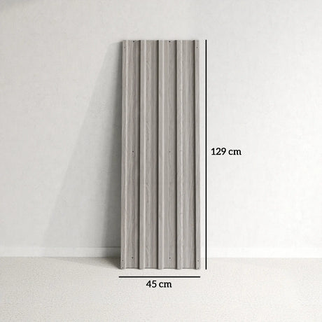 Outsunny Set of 12 Corrugated Steel Roof Sheet Panels - Grey Wood Effect