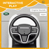 AIYAPLAY Land Rover Licensed Toddler Ride on Car with Horn, Engine Sounds, Under-Seat Storage, for 18-36 Months, White
