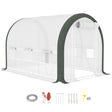 Outsunny 3 x 2(m) Walk-In Tunnel Greenhouse, with Accessories - White