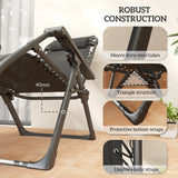 Outsunny Set of Two Reclining Sun Loungers, with Cushion - Grey