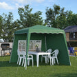 Outsunny 2.4 x 2.4m Two Wall Pop Up Gazebo - Green
