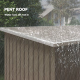 Outsunny 4 x 9ft Metal Shed, with Foundation Shed - Brown