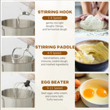 HOMCOM Stand Mixer, 6L 1400W Tilt-Head Food Mixer with 11 Speeds, Pulse & Fermentation Function, LED Display, Cream