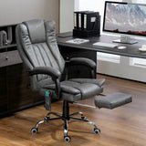 Vinsetto Six-Point Massage Chair, with Heat and Footrest - Dark Grey