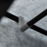 HOMCOM Fabric Wardrobe, with Rails and Shelves - Dark Grey