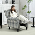HOMCOM 160 Reclining Armchair, with Footrest - Grey