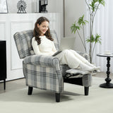 HOMCOM 160 Reclining Armchair, with Footrest - Grey