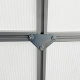 Outsunny 190 x 253 cm Walk-In Polycarbonate Greenhouse - Silver-Tone