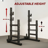 SPORTNOW Adjustable Squat Rack with Plate Holders, 300 kg Load