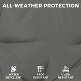 Outsunny Set of 6 Outdoor Seat Cushions with Machine Washable Cover, Water Repellent Seat Cushions Dark Grey