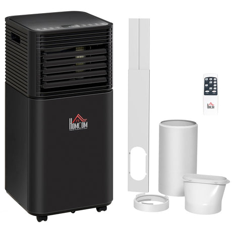 HOMCOM 5000 BTU 4-In-1 Portable Air Conditioner Unit Cooling Dehumidifying Ventilating  for Room up to 18m², with Fan, Remote, 24H Timer, Window Mount Kit, R290, A Energy Efficiency