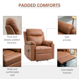 HOMCOM Faux Leather 70 Electric Riser Recliner Chair - Brown
