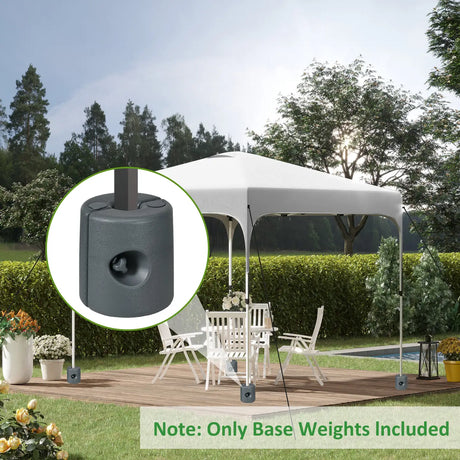 Outsunny HDPE Tent Weights Set of 4, Canopy Weights, Fill with Water or Sand, 48KG
