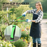 Outsunny Telescopic Loppers 64.5-90 cm, Extendable Garden Loppers Heavy Duty with Steel Blade and Adjustable Handles, Tree Trimmer for Branches, Bushes, Shrubs, Green