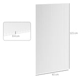 Outsunny 14 Pieces Polycarbonate Sheets, 121 x 61 x 0.4cm Twin-Wall Plastic Roofing Sheets, 10m2 Replacement Greenhouse Panels, Waterproof and UV Protection, Clear