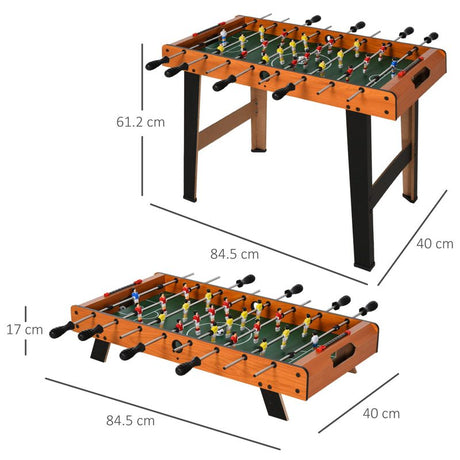 HOMCOM Football Table Heavy Duty  84.5cm for Arcades, Pub, Game Room, 8 Rods, 2 Foosballs