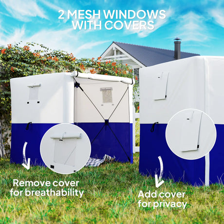 Outsunny 2 x 2m Pop-Up Gazebo, with Accessories - Dark Blue