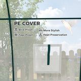 Outsunny Hoop House Greenhouse with Sandbags, Walk-In Tunnel Green House with 2 Doors and Screen Windows, 1.8 x 1.8 x 2m, White