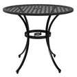 Outsunny Round Aluminium Table, with ⌀50mm Parasol Hole