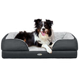 PawHut Calming Dog Bed Pet Mattress w/ Removable Cover, Anti-Slip Bottom, for Medium Dogs, 90L x 69W x 21Hcm - Charcoal Grey