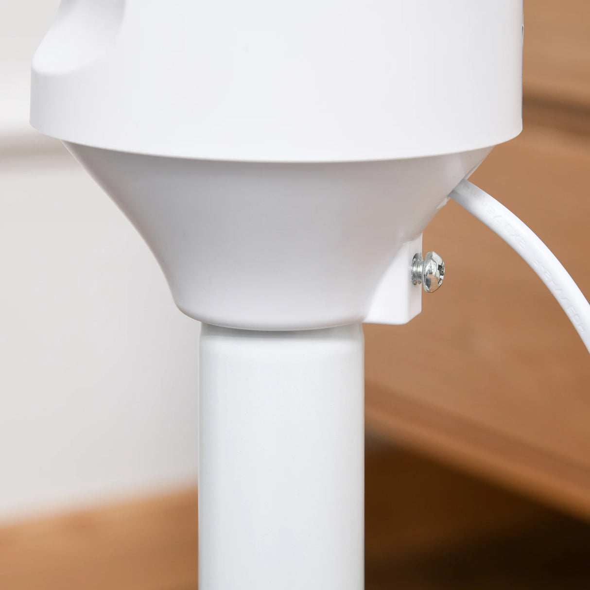 HOMCOM 9'' Air Circulator Fan 3 Speed, 70 Oscillation 90 Vertical Tilt, Carry Handle, Pedestal Fan, Pedestal Fan for Living Room, Bedroom, Office, White and Black