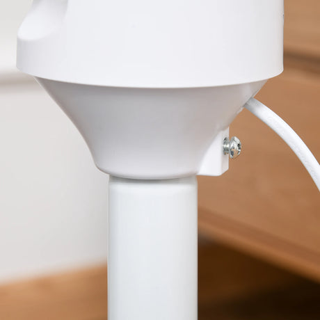 HOMCOM 9'' Air Circulator Fan 3 Speed, 70 Oscillation 90 Vertical Tilt, Carry Handle, Pedestal Fan, Pedestal Fan for Living Room, Bedroom, Office, White and Black