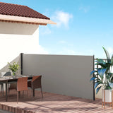 Outsunny 400 x x 160cm Retractable Side Awning - Light Grey