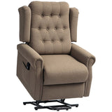 HOMCOM 45 Lifting Riser and Recliner Armchair  - Dark Brown