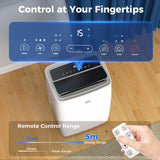 HOMCOM Portable Air Conditioner 14000 BTU, 4-in-1 Air Conditioning Unit, Dehumidifier, Cooling, Fan, Sleep Mode with 2 Speeds, Remote, LED Display, 24H Timer, Window Kit, Child Lock, 40m2, Cream