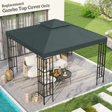 Outsunny Gazebo Roof Replacement, for 3 x 3(m) Frames - Grey