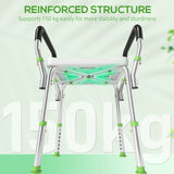 HOMCOM 57-69cm Aluminium Frame Bath Seat