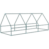 Outsunny Portable Small Polytunnel, Mini Greenhouse with Mesh Windows for Indoor and Outdoor, 240x90x90cm, Green