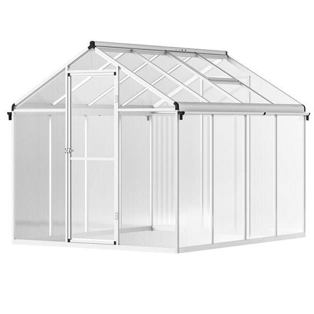 Outsunny 8 x 6ft Aluminium Frame Greenhouse, with Foundation