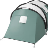 Outsunny Camping Tent with 2 Bedrooms and Living Area, 3000mm Waterproof Family Tent, for Fishing Hiking Festival, Dark Green