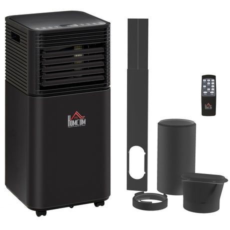 HOMCOM 7000 BTU 4-In-1 Portable Air Conditioner Unit Cooling Dehumidifying Ventilating  for Room up to 15m², with Fan, Remote, 24H Timer, Window Mount Kit, R290, A Energy Efficiency