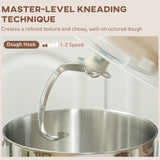 HOMCOM 1300W Kitchen Stand Mixer, with Accessories - Beige