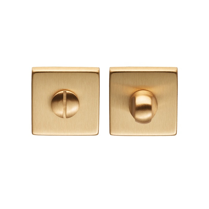 TURN & RELEASE ON CONCEALED FIX SQUARE ROSE (ART LM 40/QES)  5MM SPINDLE OSA (SATIN BRASS) - SATIN BRASS - 50 X 50 - SET
