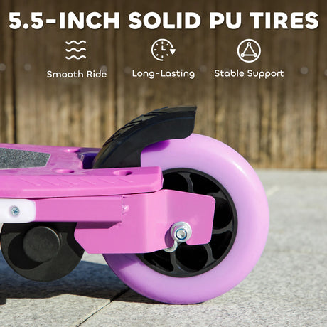 AIYAPLAY Electric Scooter for Kids 6-14 Years, with Colourful Lights, Purple