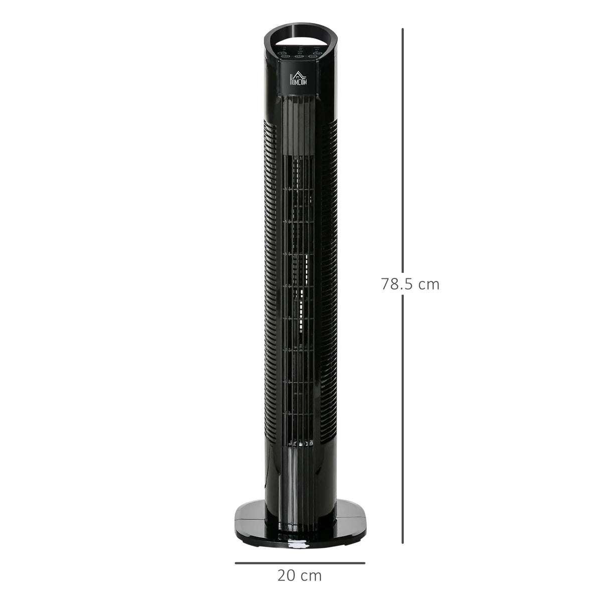 HOMCOM 31" Freestanding Tower Fan, 3 Speed 3 Mode, 7.5H Timer, Oscillating, LED Panel, Remote Control, 31 Inch Standing Fan, Black