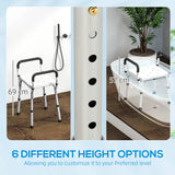 HOMCOM 57-69cm Aluminium Frame Bath Seat