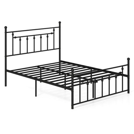 Full/Queen/Twin Size Heavy-duty Metal Bed Frame with Headboard-Queen Size