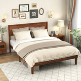 Single/King Size Bed Frame with Headboard and Slats Support-Queen size