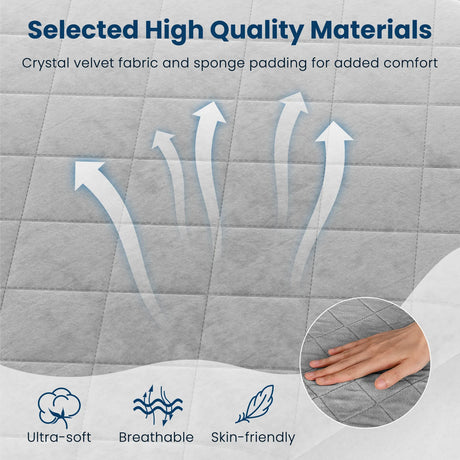 Twin/Queen/King Size Luxury Super Soft Velvet Mattress Protector-Queen size