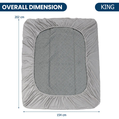 Twin/Queen/King Size Luxury Super Soft Velvet Mattress Protector-Queen size