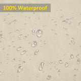 Outsunny 600D Oxford Cloth Garden Furniture Cover Waterproof, 3 Seater Sofa Protector for Patio, Outdoor, Beige, 218 x 111 x 63-101 cm