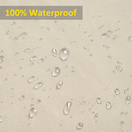 Outsunny 600D Oxford Cloth Garden Furniture Cover Waterproof, 3 Seater Sofa Protector for Patio, Outdoor, Beige, 218 x 111 x 63-101 cm