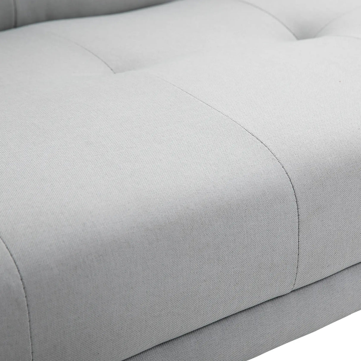 HOMCOM Fabric Click Clack Sofa Bed with 2 Cup Holders, Convertible Futon Settee, Futon Recliner Lounge for Living Room, Spare Room, Bedroom, Grey