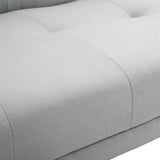 HOMCOM Fabric Click Clack Sofa Bed with 2 Cup Holders, Convertible Futon Settee, Futon Recliner Lounge for Living Room, Spare Room, Bedroom, Grey