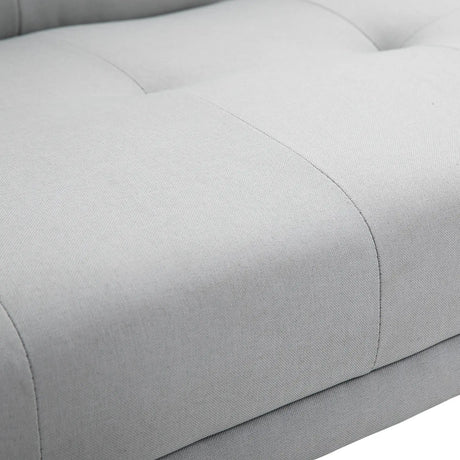 HOMCOM Fabric Click Clack Sofa Bed with 2 Cup Holders, Convertible Futon Settee, Futon Recliner Lounge for Living Room, Spare Room, Bedroom, Grey